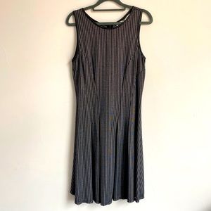 Black- leather lined dress